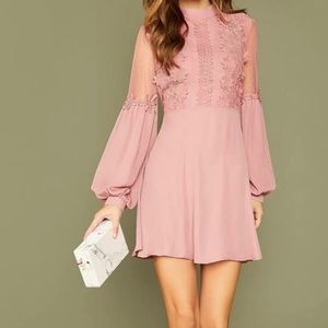 Lantern sleeve dress